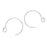 Sterling Silver Sleek & Graceful Circle Earring Hooks 13mm (4 Pairs)