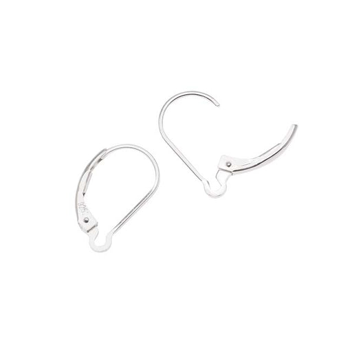 Earring Findings, Interchangeable Leverbacks 16x10mm, Sterling Silver (1 Pair)