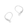 Earring Findings, Leverback 13x11mm, Silver Plated (25 Pairs)