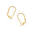 Earring Findings, Interchangeable Leverbacks 17x9mm, Gold Plated (5 Pairs)