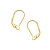 Earring Findings, Interchangeable Leverbacks 17x9mm, Gold Plated (5 Pairs)