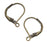Earring Findings, Leverback Earrings, Antiqued Brass (5 Pairs)