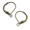 Earring Findings, Leverback Earrings, Antiqued Brass (5 Pairs)