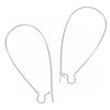 Earring Findings, Kidney Wire Hook 36mm, Silver Plated (2 Pairs)