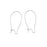 Earring Findings, Kidney Wire Hook 25mm, Silver Plated (10 Pairs)