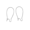 Earring Findings, Kidney Wire Hook 25mm, Antiqued Silver Plated (10 Pairs)