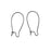 Earring Findings, Kidney Wire Hook 25mm, Gun Metal Plated (10 Pairs)