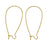 Earring Findings, Kidney Wire Hook 36mm, Antiqued Brass (10 Pairs)