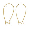 Earring Findings, Kidney Wire Hook 36mm, Antiqued Brass (10 Pairs)