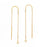 Earring Findings, Ear Threads with Bridge & Loop 3" Gold-Filled, Pair