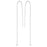 Earring Findings, Ear Threads 6 Inch Box Chain with Loop, Sterling Silver (1 Pair)