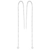 Earring Findings, Ear Threads 6 Inch Box Chain with Loop, Sterling Silver (1 Pair)