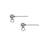 Stud Earrings, Ball Post and Ring 4mm, Stainless Steel (12 Pairs)