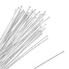 Head Pins, 3 Inches Long and 21 Gauge Thick, Silver Plated (25 Pieces)