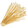 Head Pins, 1.5 Inches Long and 22 Gauge Thick, 22K Gold Plated (50 Pieces)