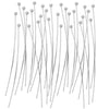 Beadalon Head Pin, with Ball Head 2 Inches Long and 22 Gauge Thick, Silver Plated (24 Pieces)