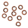 Nunn Design Findings, 5mm 18 Gauge Open Jump Rings, Antiqued Copper (10 Pieces)
