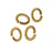 Jump Rings, Open Textured Oval 6x4.5mm Antiqued Gold, by Nunn Design (10 Pieces)