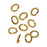 Jump Rings, Open Textured Oval 6x4.5mm Antiqued Gold, by Nunn Design (10 Pieces)
