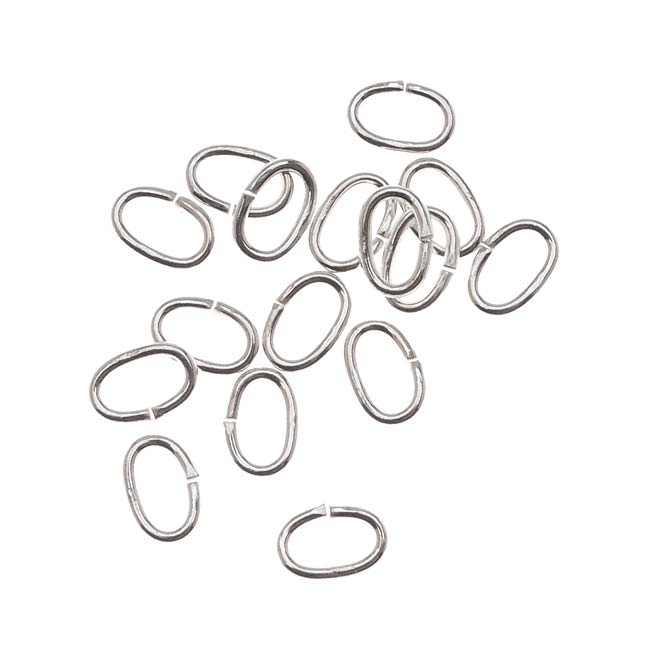 Sterling Silver Open Jump Rings Oval 4x6mm 20 Gauge (20 pcs)