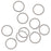 Sterling Silver Closed Jump Rings Twisted 8mm 20 Gauge (10 pcs)