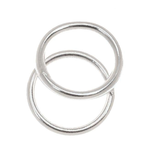 Sterling Silver Closed Jump Rings 10mm 17 Gauge Heavy (4 pcs)