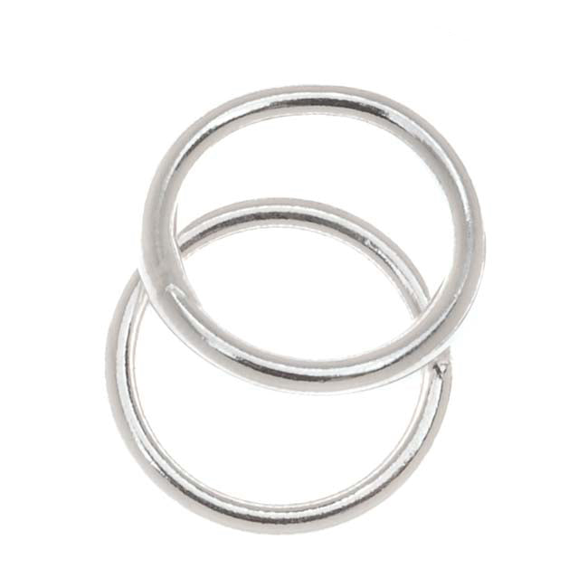 Sterling Silver Closed Jump Rings 10mm 17 Gauge Heavy (4 pcs)