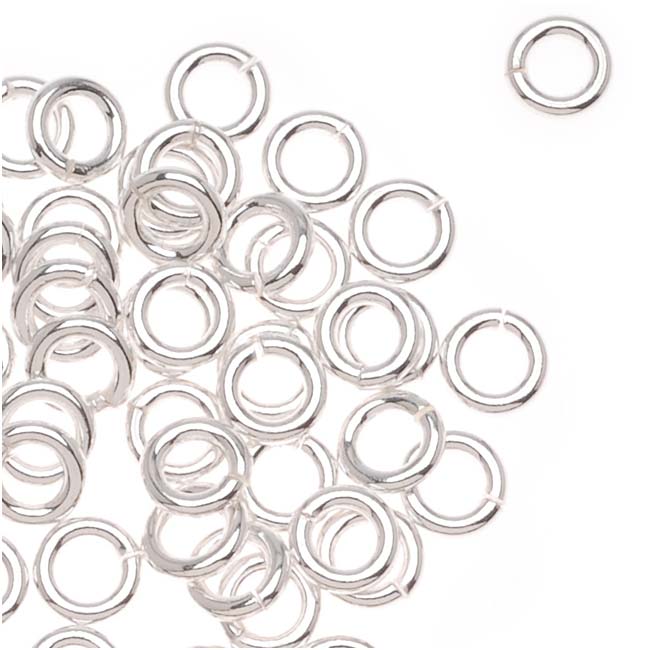 Sterling Silver Open Jump Rings 4mm 19 Gauge Heavy (25 pcs)