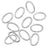Silver Plated Open Jump Rings Oval 4x6mm 20 Gauge (50 pcs)