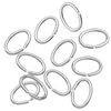 Silver Plated Open Jump Rings Oval 4x6mm 20 Gauge (50 pcs)