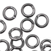 Gun Metal Plated Open Jump Rings 5mm 18 Gauge (50 pcs)