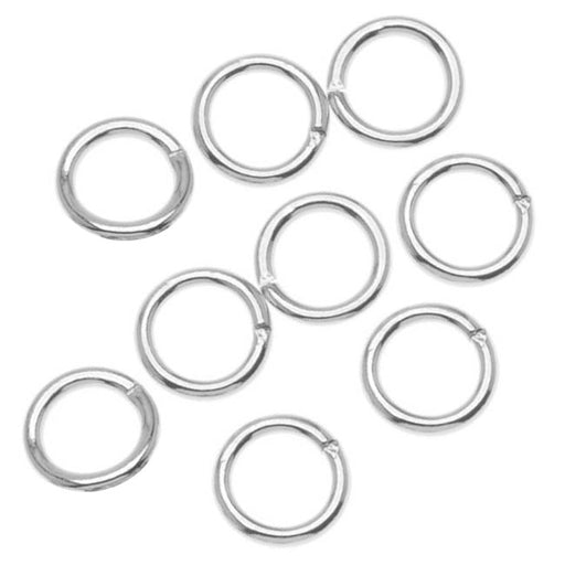 Silver Plated Open Jump Rings 6mm 19 Gauge (50 pcs)