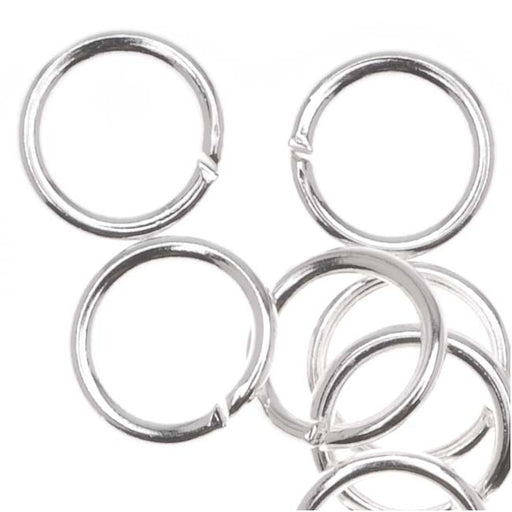 Jump Rings, Open 7mm Diameter 19 Gauge, Silver Plated (20 Pieces)