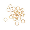 22K Gold Plated Open Jump Rings 6mm 20 Gauge (20 pcs)
