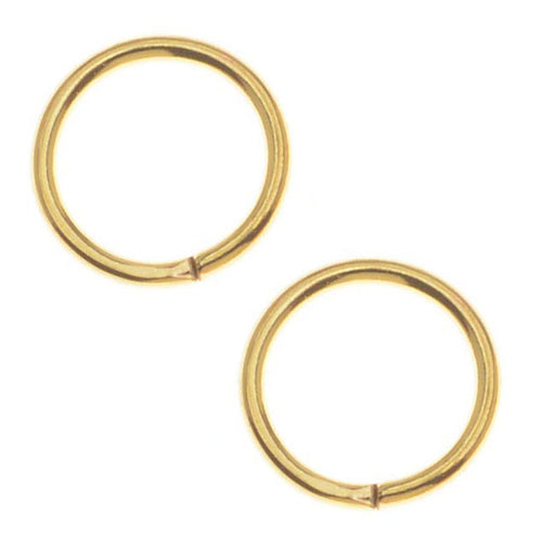 Jump Rings, Open 8mm Diameter 18 Gauge, Gold Plated (100 Pieces)