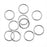 Silver FIlled Open Jump Rings 8mm 18 Gauge (10 Pieces)