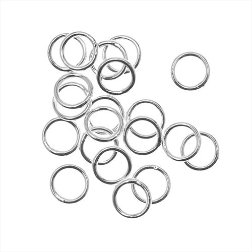Silver FIlled Closed Jump Rings 8mm 18 Gauge (10 Pieces)