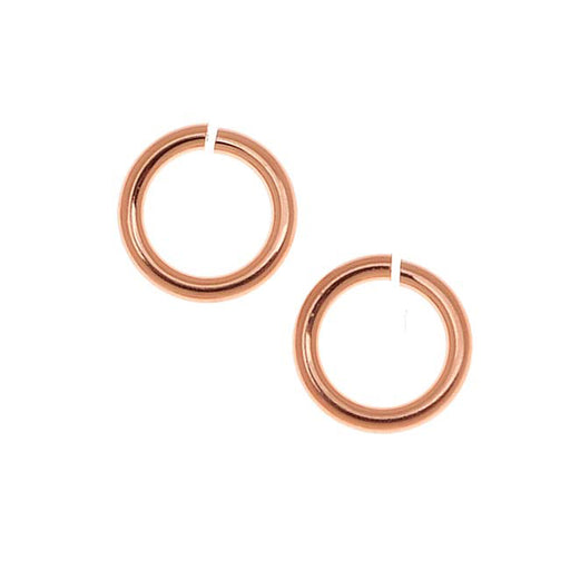 14K Rose Gold Filled 4mm Open Jump Rings 22 Gauge Thick (20 Pieces)