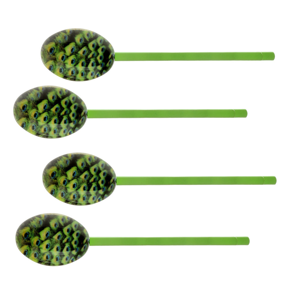 Retired - Peacock Green Hair Pin Set