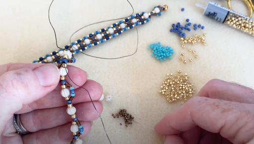How to Bead Weave the Seville Bracelet Using Czech Glass Beads and Seed Beads