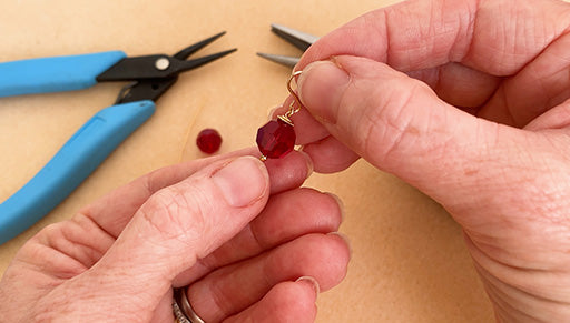 How to Make Easy and Elegant Crystal Earrings with a Wire Swirl Accent