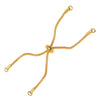 Partially Finished Chain Bracelet End, 6.5 Inches, Gold Plated (1 Piece)