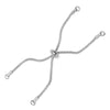 Partially Finished Chain Bracelet End, 6.5 Inches, Silver Plated (1 Piece)