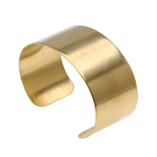 The Beadsmith Solid Brass Flat Cuff Bracelet Base 28.5mm (1 1/8 Inch) Wide (1 Piece)