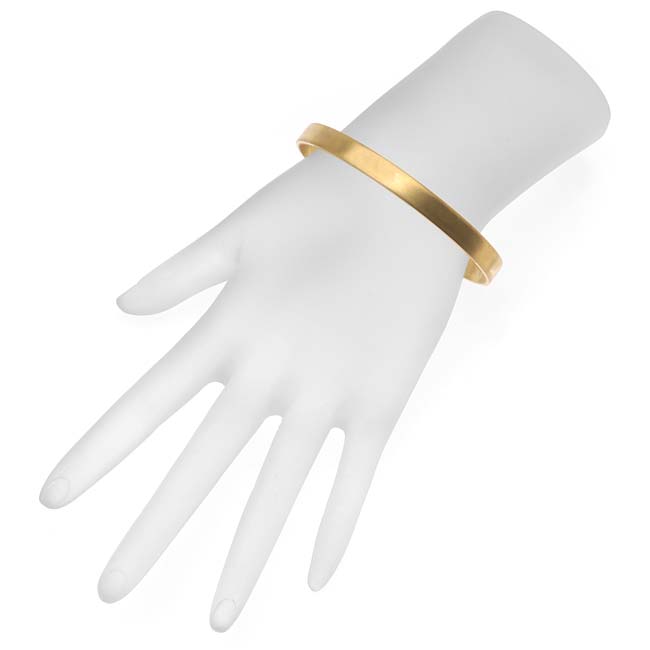The Beadsmith Solid Brass Flat Cuff Bracelet Base 6.35mm (0.25 Inch) Wide  - 1 Piece