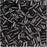 Toho Bugle Tube Beads Size #1 / 2x3mm Opaque Jet 8 Grams