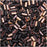 Toho Bugle Tube Beads Size #1 / 2x3mm Hybrid Frosted Jet Apollo (2.5" Tube)