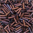 Miyuki Bugle Tube Beads, Cylinder Size #2 6x1.5mm, Matte Metallic Dark Raspberry (17 Grams)