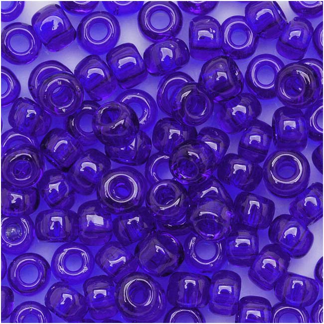 Toho Round Seed Beads 6/0 8 Transparent Cobalt 8 Gram Tube
