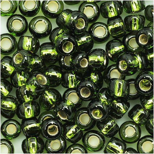 Toho Round Seed Beads 6/0 37 'Silver Lined Olivine' 8 Gram Tube
